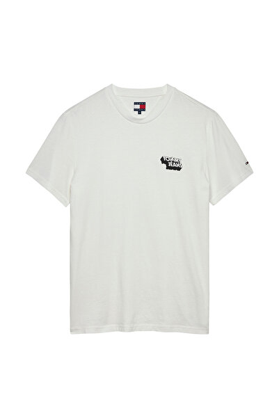 Tommy Hilfiger Tricou slim de bărbați cu mânecă scurtă și logo suprapus M