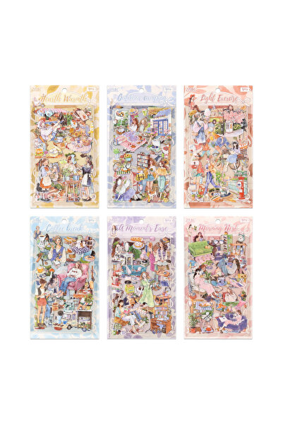 Choice3 full set Kawaii 4 pcs Leisure Day Duration Waterproof Stickers fashio...