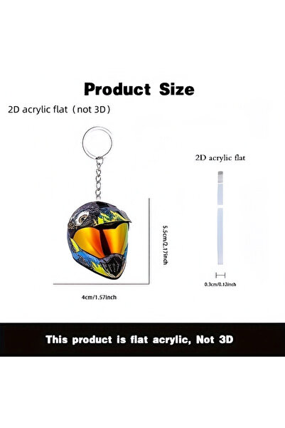 Choice3 A2 Hot Sale Keychain Helmet 2D Flat Fashion Stereo Motorcycle Helmets...