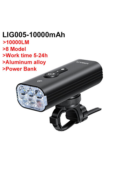 Choice LIG005 NEWBOLER 10000mAh مصباح دراجة ذكي أمامي 10000LM ضوء دراجة مقاوم...
