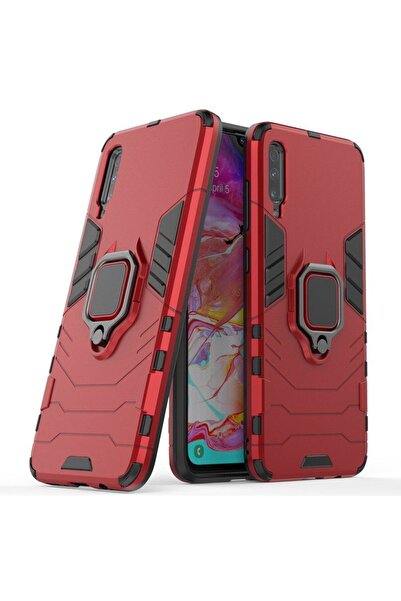 OEM Ring Armor Kickstand magnetic car holder Samsung Galaxy A70/A70s Κόκκινο
