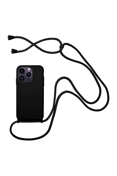 Sonique Θήκη Σιλικόνης με Κορδόνι CarryHang Apple iPhone 14 Pro Μαύρο