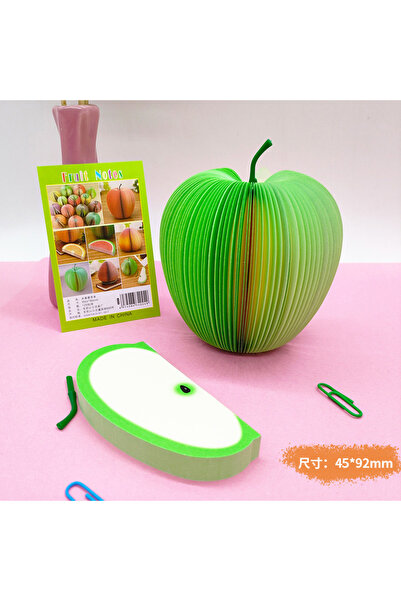 Choice7 Green apples 125 Sheets Creative Fruit shapes Sticky Note Pads Notepa...