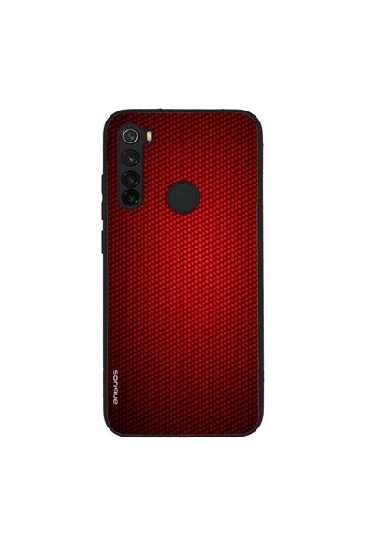 Sonique Θήκη Carbon Series για Xiaomi Redmi Note 8 / Redmi Note 8 2021 Κόκκινο