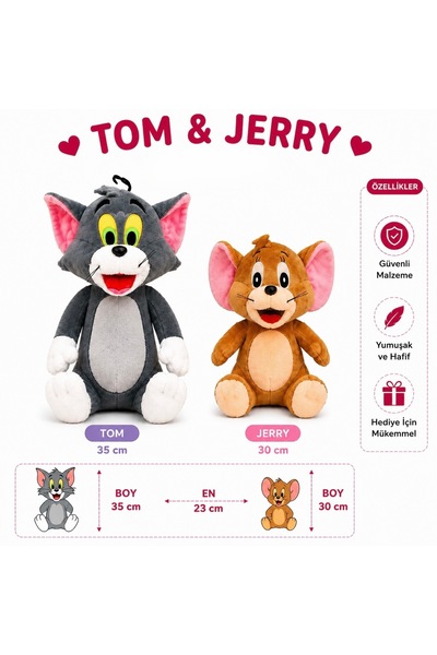 KidzFun Peluş Oyuncak Tom&Jerry (2 si bir arada)