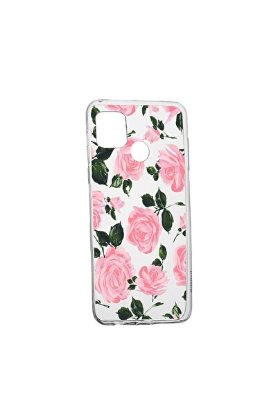 bestcase Силиконов калъф с рози, пастелни цветове, съвместим с Realme C21, ус...