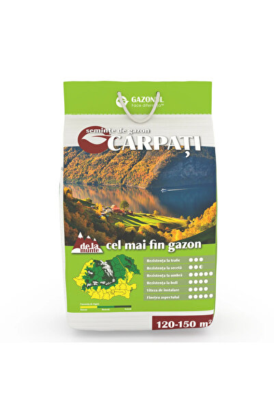 Gazonul Seminte Gazon Carpati, cu frunza subtire, pentru zone cu umbra, 3 KG