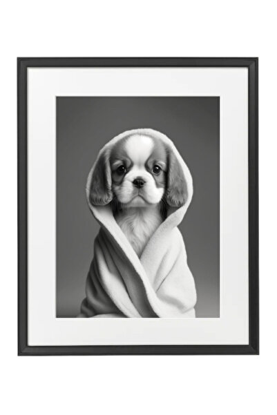 Boomah Accessories Dog in Bathrope , Bathroom Wall Art, Nursery Poster with F...