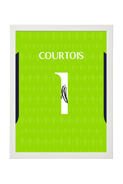 Boomah Accessories Thibaut Courtois Real Madrid 2023-24 Autographed Jersey Po...