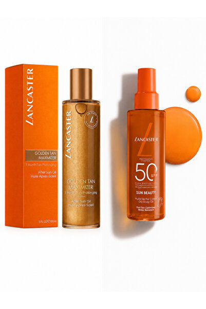 Lancaster Golden Tan Maximizer After Sun Yağ 150ml ve Sun Beauty Dry Body Oil...