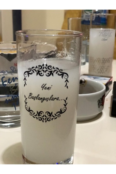Latelier Elegant Yazılı rakı bardagı