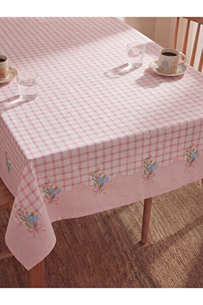 LC Waikiki Rmz Gi̇yi̇m Farkiyla Floral and Bow Printed Tablecloth 150X200 cm