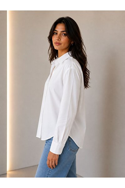 naitre Kadın Oversize Poplin Basic Gömlek