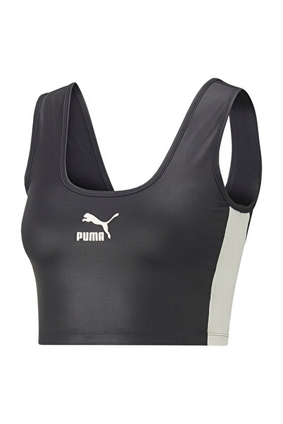 Puma Women T7 Shiny Cropped Top - Black