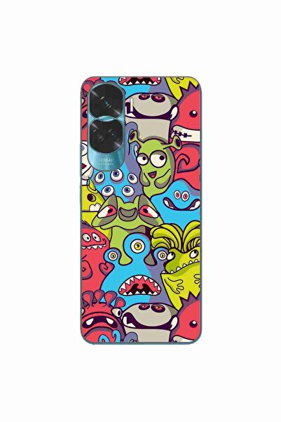 OEM Husa compatibila cu Honor 90 Lite 5G Silicon Gel Tpu Model Squishi Monsters