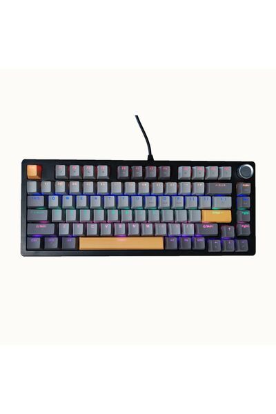 Noxkey ZK-82 Pro Mekanik Klavye Kablolu- Ses Kontrol Tekerlekli %75 Kompakt R...