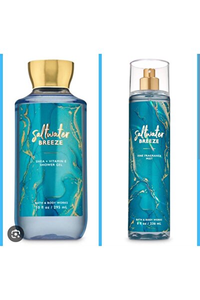 Bath and Body Works رذاذ عطري برائحة نسيم الماء المالح وجل الاستحمام