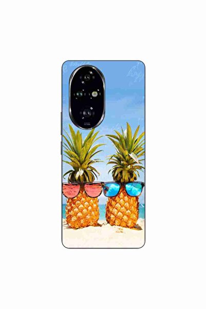 OEM Husa compatibila cu Honor 200 Pro Silicon Gel Tpu Model Beach Pinneaples