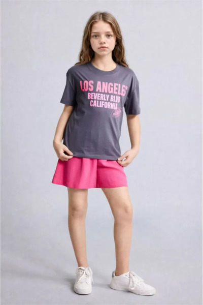 DeFacto Regular Fit Linen Blend Shorts for Girls H1222A826Hs