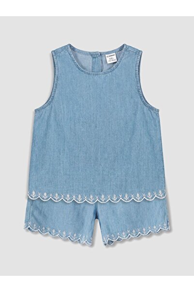 LC Waikiki Set de blugi brodat pentru fete LCW Kids