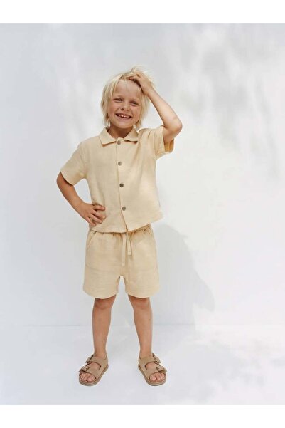 connemara Boy's Muslin Top and Bottom Set – Short Sleeve Shirt and Shorts Set