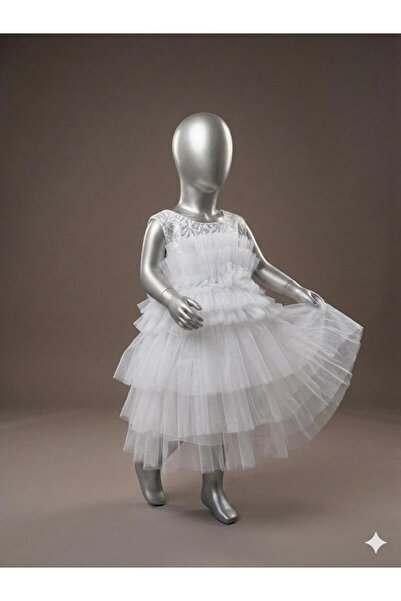 Asortix Girl's Evening Dress Princess Model Layered Tulle Birthday Wedding Dr...