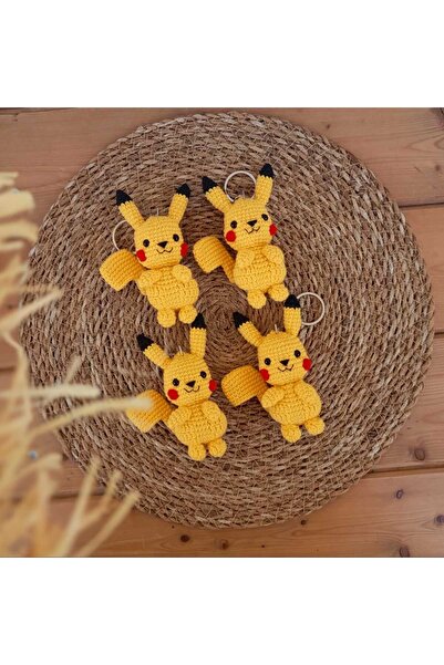 Tasarım Amigurumi pikachu anahtarlık (1adet)