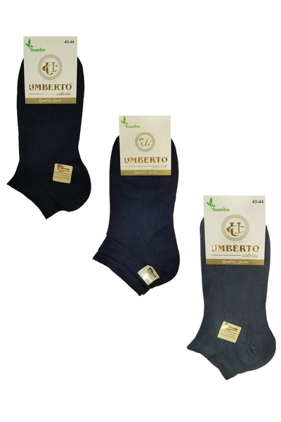 Umberto Calvini Umberto 6 Adet Erkek Doğal Bambu Patik Çorap - 307