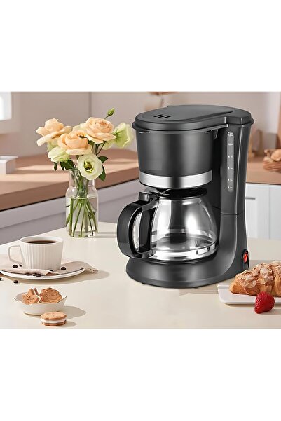 D LC Coffee Maker, 900W, 12 Cup Capacity, One-Click Operation, Anti-Drip Func...