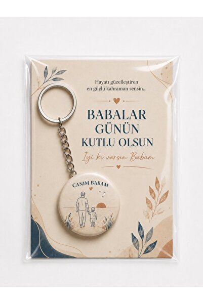 Punky Store Babalar Günü Hediyesi Canım Babam Kartlı Anahtarlık 44 Mm PVC Kap...