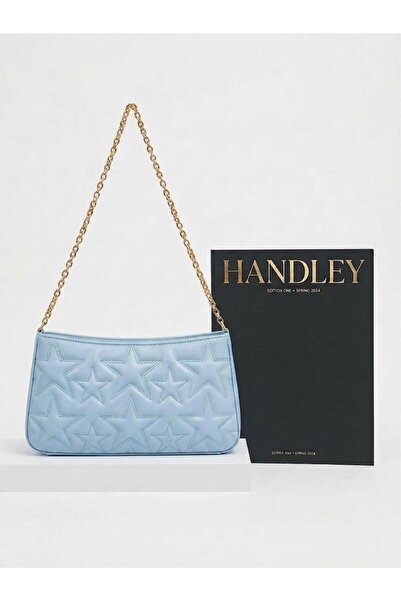 Handley kadın zincir askılı işlemeli baget çanta