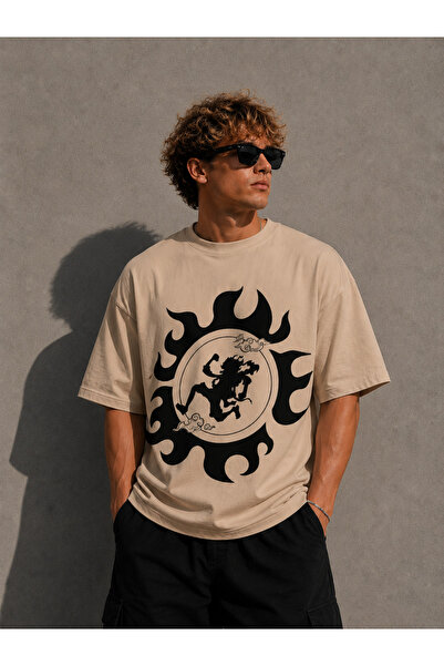 Nulivez One Piece Gear 5 Luffy Oversize Unisex T-Shirt – Sun God Nika Anime P...
