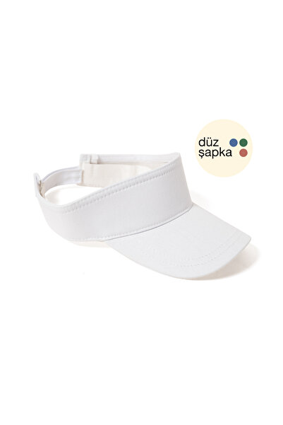 düz şapka studio Flat Hat |   White Visor Hat - Minimalist, Without Logo and ...