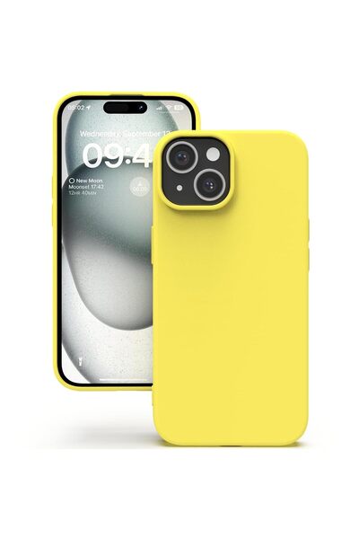 CaseHub iPhone 14 PLUS / 15 PLUS Kılıf İçi Kadife Dışı Mat Ekran ve Kamera Yü...