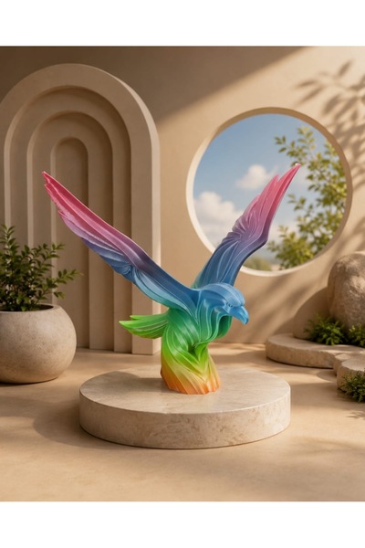 3-d pro art 3-d çok renkli kuş figürü