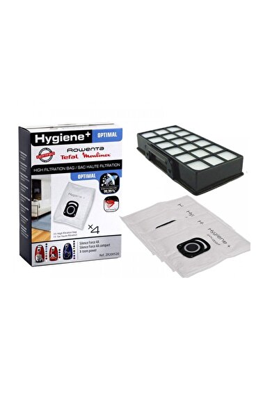 SupurgePlus كيس غبار متوافق مع تيفال TW3953EA/4Q0 4 قطع + فلتر هيبا