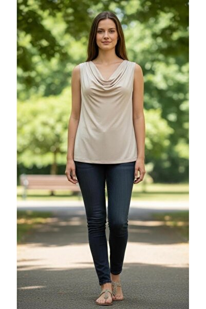 BİLGENS BUTİK Women's Degaje Collar Summer Blouse