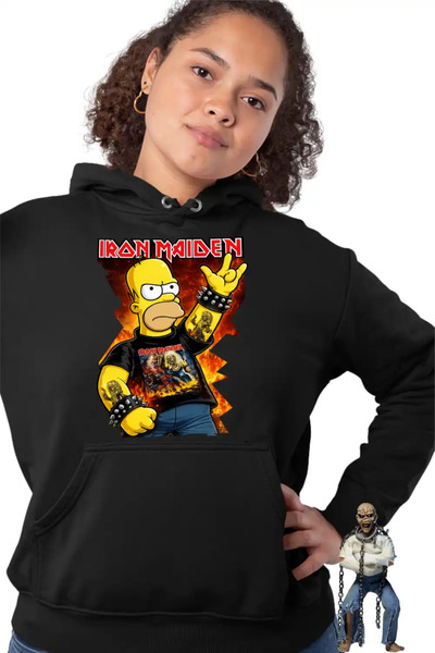OEM Iron Maiden Homer The Simpsons Women's Hoodie