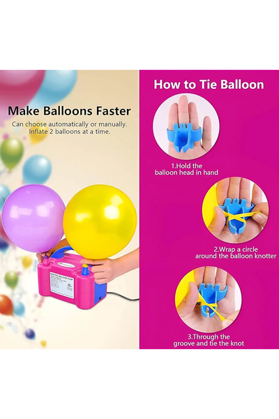 Primo Plus Professional 73005 Electric Balloon Pump 600W High Power Fast Dual...