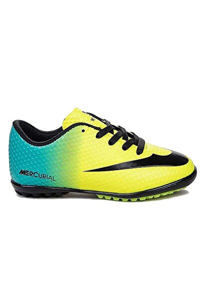 Bluefeet Wlk Yellow Turquoise Astroturf Boys' Football Shoes