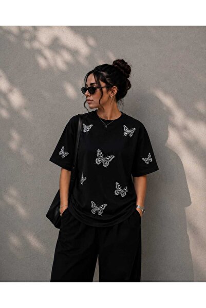 LOTS MODA TREND Τυπωμένο Unisex Oversize μπλουζάκι