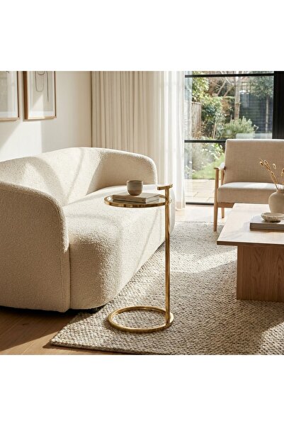 Vi Markets Iron side table with mirrored top and premium Indian craftsmanship