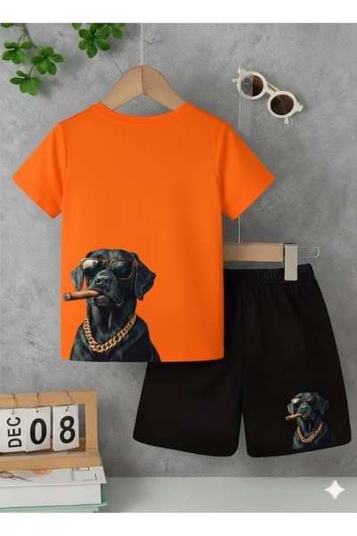 NC Nicee Clothes Tricou și pantaloni scurți de vară pentru copii, unisex (câi...