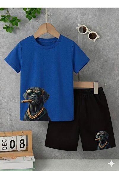 NC Nicee Clothes Tricou și pantaloni scurți de vară pentru copii, unisex (câi...