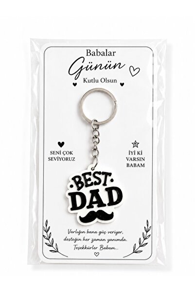 redbuttonkidsstore Babalar Günü Özel Tasarım Anahtarlık Hediyesi
