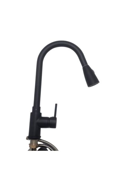 lavella Kitchen faucet with pull-out sprayer, black/black color