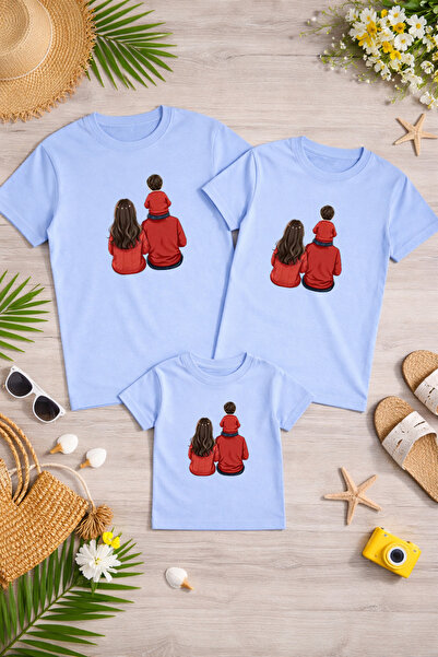 LORVEX Tricou supradimensionat pentru familie, mamă, tată, copil, 100% bumbac...