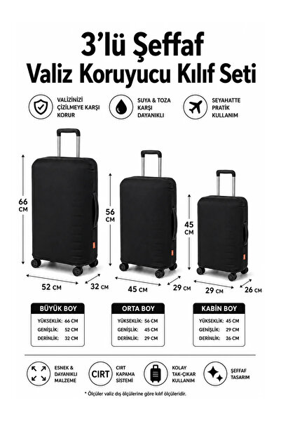 Trink Çanta Lycra Flexible Fabric Luggage Protective Cover and Suitcase Prote...