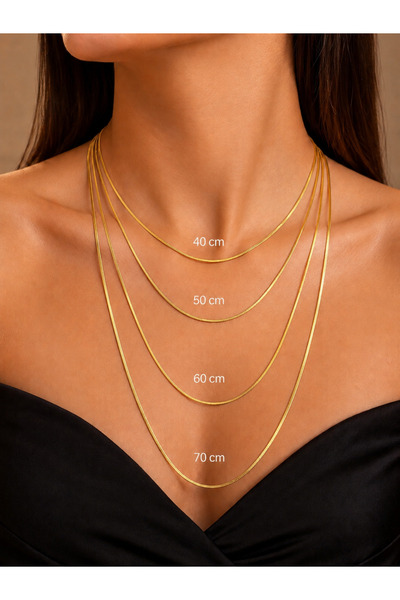 Laviona jewelry Xuping 14k 4 Farklı Boy Zincir Kolye Set