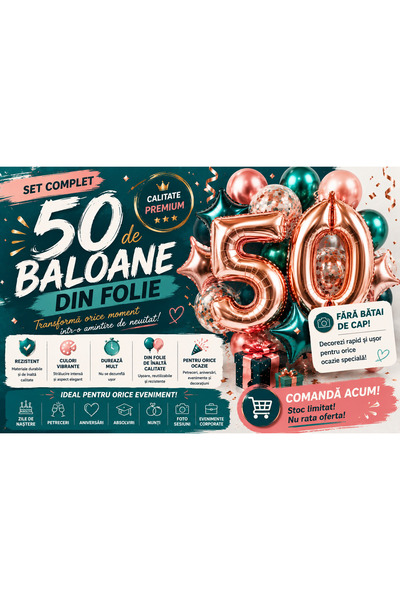 OEM SET OF 50 ROUND FOIL BALLOONS (RO-V03) (Trend-50XBALON)